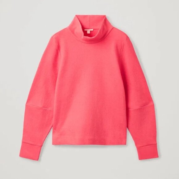 COS Merino Wool / Organic Cotton Funnel Neck Sweater - Picture 7 of 8